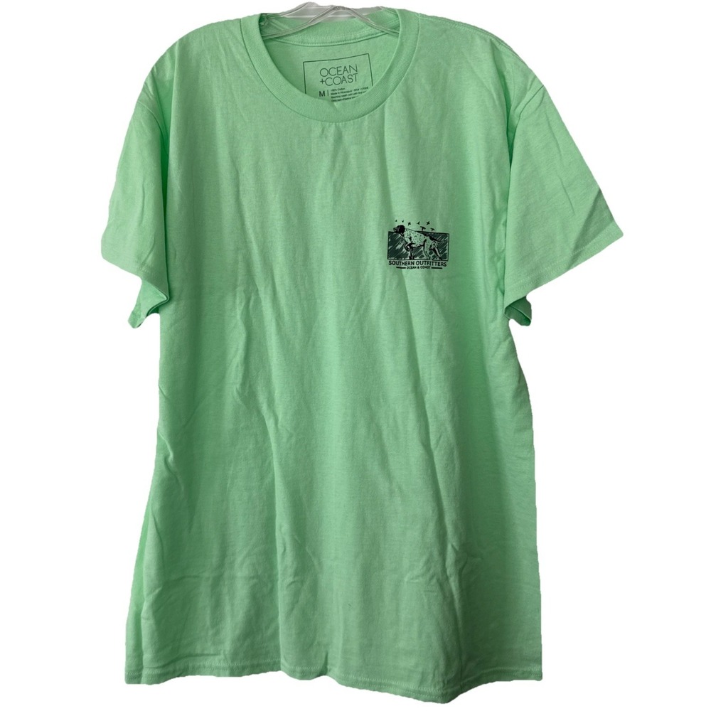 Southern Outfitters Ocean & Coast TShirt Mens MED Mint Green Short Sleeve Cotton
